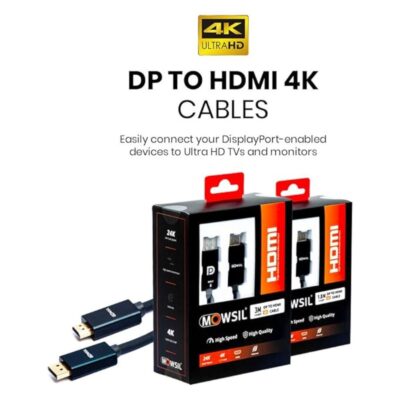 MOWSIL DP TO HDMI 4K CABLE 2M